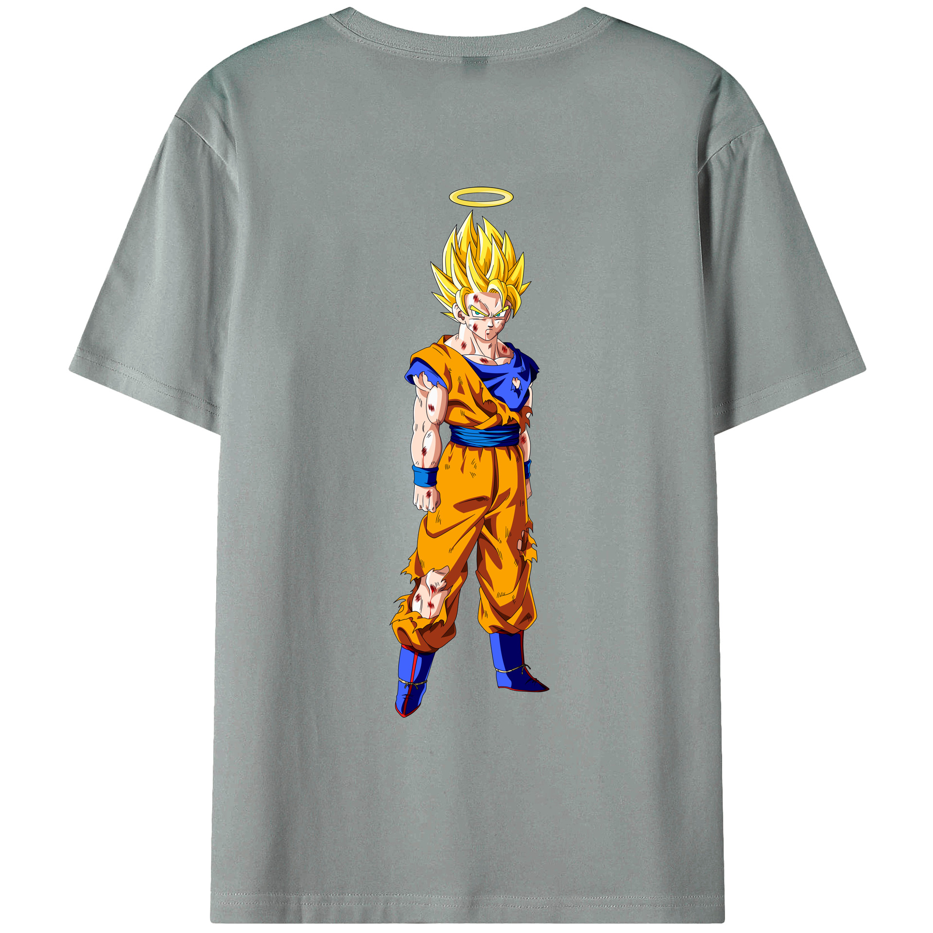 （画像用） ドラゴンボール 孫悟空（そん ごくう）Son Goku カカロット DRAGON BALL Kakarotto 綿100％ メンズ半袖Tシャツ（バックプリント） 通気性